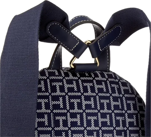 Vista 4 de Tommy Hilfiger Jaden Plus - Mochila para mujer, Azul marinoBlanco, Tamaño único