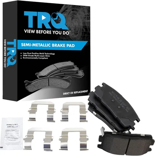Vista 53 de TRQ Pastillas de freno delanteras semi metálicas compatibles con Ford Expedition 2018-2021 F-150 2018-2020 Lincoln Navigator 2018-2022
