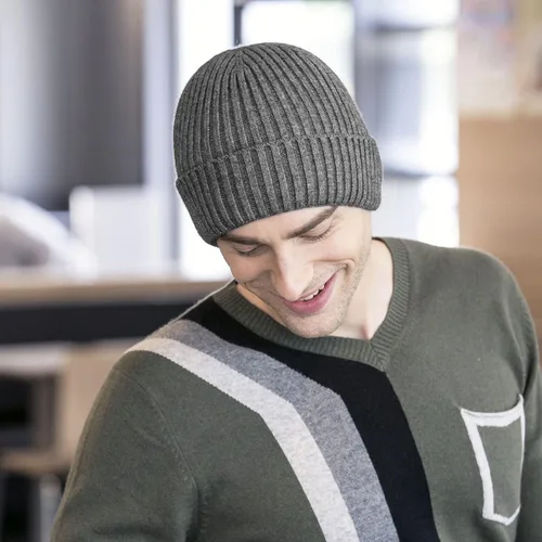 Vista 16 de Gorro de invierno para hombre y mujer, gorro de lana de punto para actividades al aire libre y uso diario