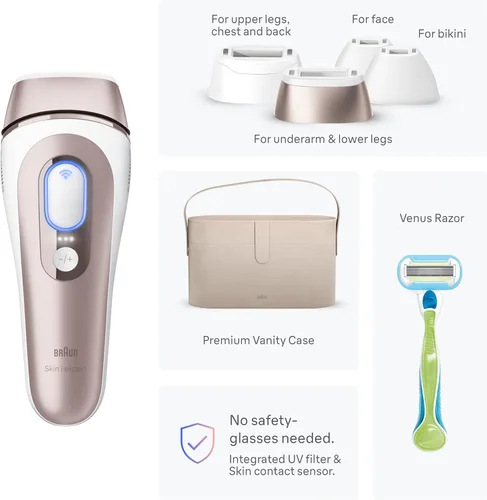 Vista 10 de Braun Smart IPL, el mejor dispositivo de depilación de Vogue, Skin i·Expert Pro 7: depilación láser en casa, reducción permanente y visible