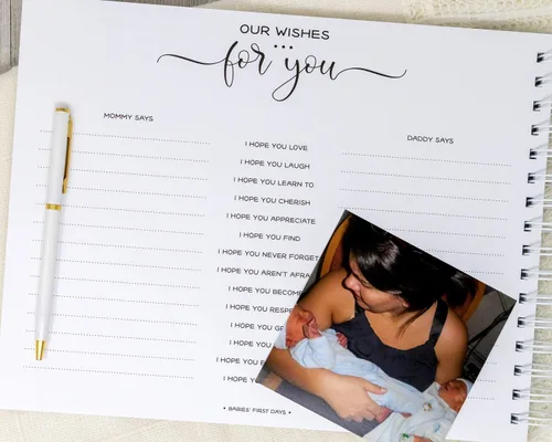 Vista 9 de Personalized Twin Pregnancy Journal (8 Center Designs) - Hardcover Pregnancy Memory Book Customized with Babies’ Names, Nicknames or Phrase
