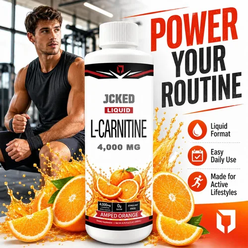 Vista 2 de L-Carnitina 4000 Amped Orange, L-Carnitina Suplementos 6.76 FL OZ 1pcs