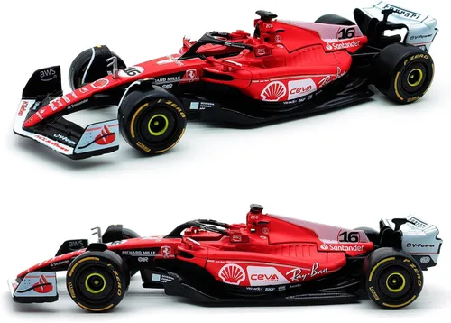 Vista 13 de 1/43 F1 2023 SF23 16# Charles Leclerc Scuderia SF23 55# Carlos Sainz aleación coche fundido a presión modelo modelo regalo (1/43 SF23 Monza #16)