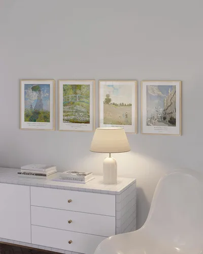 Vista 5 de HAUS AND HUES Claude Monet - Obras de arte finas, lirios de agua, póster de Claude Monet Monet, impresiones artísticas famosas, pinturas famosas