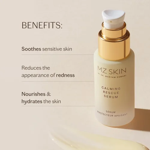 Vista 2 de MZ SKIN Calming Rescue Serum 1.01fl oz Suero calmante prebiótico para pieles sensibles y propensas al enrojecimiento Fortalece la barrera