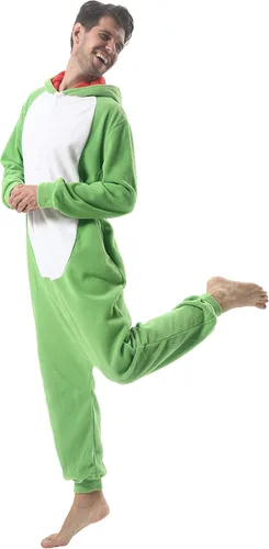 Vista 5 de SimZoo Pijama de animal para adultos, disfraz de cosplay de animales para hombres y mujeres, ropa de dormir unisex de una sola pieza