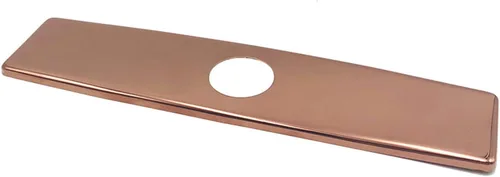 Vista 6 de Cubierta de agujero para fregadero de oro cepillado, placa rectangular de acero inoxidable de 10 pulgadas para grifo mezclador de baño o cocina de 1