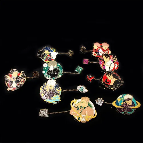 Vista 5 de JJK Megumi & Gojo Enamel Pin - Anime Figure Pins - Christmas Gifts for Kids Girls Teens Women Men and Anime Lovers
