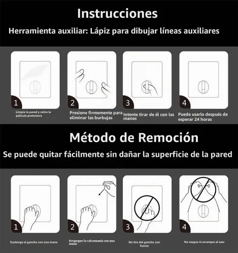 Vista 6 de 6 calcomanías adhesivas de repuesto para cesta de baño de gran diámetro, ganchos autoadhesivos para cestas de lavandería montadas en la pared