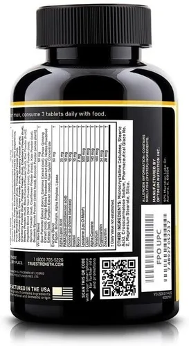 Vista 2 de Optimum Nutrition Opti-Men Suplemento diario de multivitaminas, 90