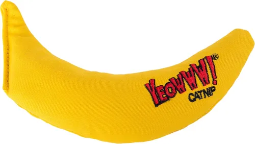 Vista 3 de ¡Yeowww! Juguete de Hierba Gatera, Plátano Amarillo