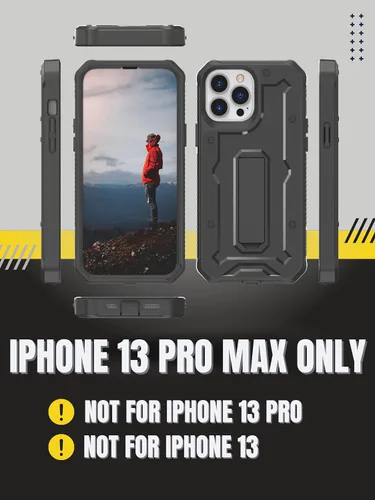 Vista 2 de CaseBorne ArmadilloTek V - Funda compatible con iPhone 13 Pro Max, a prueba de caídas de hasta 21 pies, resistente de grado militar, con protector