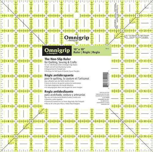 Vista 2 de Omnigrid Omnigrip - Regla cuadrada de 10 pulgadas, ninguna