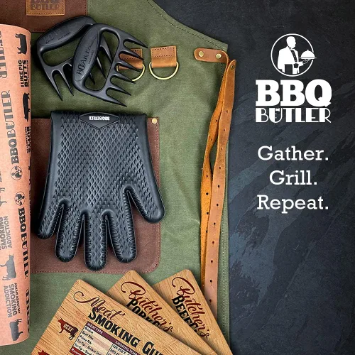 Vista 5 de Bear Paws Imán de guía para ahumar carne - Accesorios para ahumadores - Tabla de referencia rápida para ahumar parrilla/barbacoa - Asas de madera