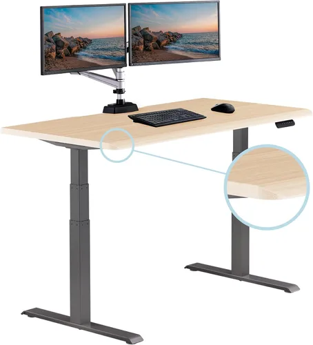 Vista 24 de Vari ComfortEdge - Escritorio de pie ajustable de 40 x 26 pulgadas, pequeño escritorio eléctrico de pie VariDesk para apartamento, dormitorio u