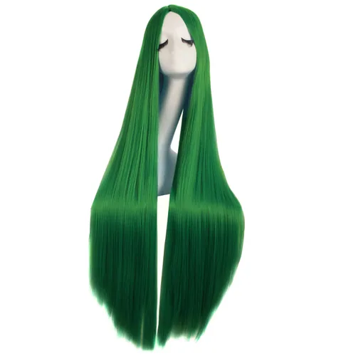 Vista 13 de MapofBeauty Peluca de disfraz de anime de cosplay larga y recta de 40 Negro