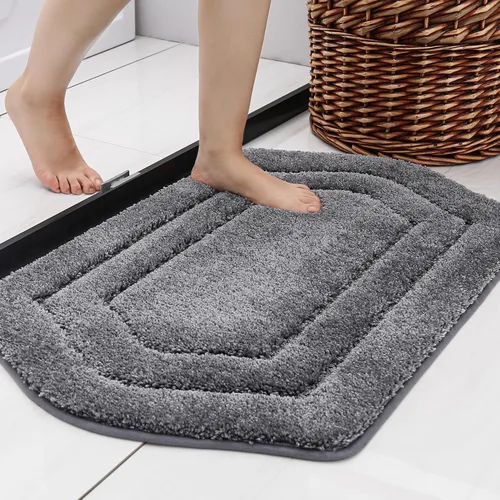 Vista 31 de COSY HOMEER Alfombras de Baño Extra Gruesas para Baño - Juegos de Alfombras Antideslizantes de Lino de Baño Suave Felpa 100% Poliéster Fuerte Sala