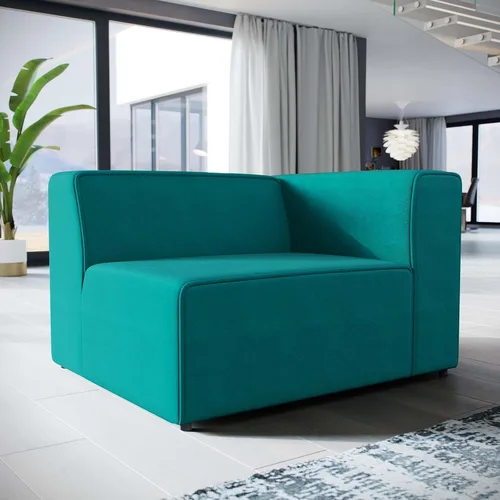 Vista 10 de Modway Mingle - Juego de sofá modular moderno y contemporáneo de 2 piezas, color verde azulado