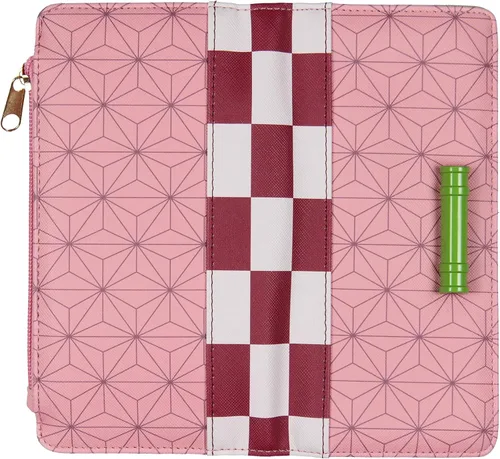 Vista 3 de Demon Slayer Kimetsu no Yaiba Nezuko Kimono Print Continental Flap Wallet, Rosado