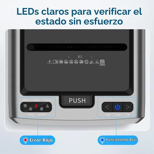 Vista 7 de BONSEN Trituradora de papel resistente de micro corte de alimentación Negro