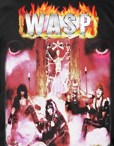 Vista 3 de WASP 'First Album' (Negro) Camiseta