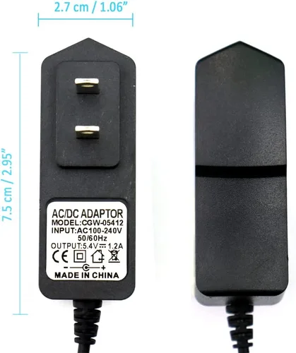 Vista 4 de Adaptador de corriente alterna de 5.4 V, cable de alimentación compatible con Panasonic Razor Shaver ES-LV ES-LA Series ES‑LV65, ES‑LV95, ES‑LV97