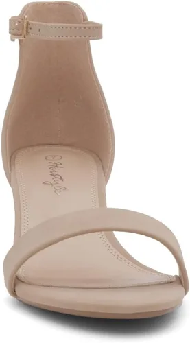 Vista 2 de Herstyle Sandalias de tacón bajo grueso para mujer, con correa en el tobillo, con correa en el tobillo, zapatos de vestir para fiestas, bodas