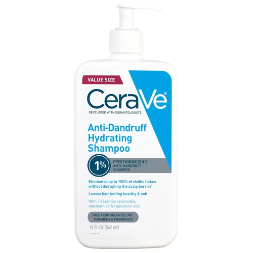 Vista 13 de CeraVe Champú hidratante anticaspa, tratamiento de caspa de zinc piritiona al 1% con ceramidas, niacinamida y ácido hialurónico, ayuda a eliminar