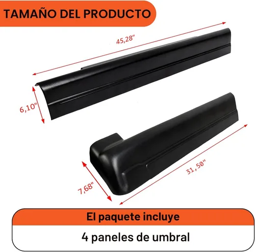 Vista 4 de ECOTRIC Protector de panel rociero Compatible con Chevy Chevrolet Silverado/GMC Sierra 1500 2500 3500 clásico de 1999-2007 de cabina extendida