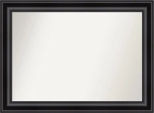 Vista 210 de Amanti Art Espejo personalizado, espejo de baño negro puente, espejo de pared o espejo de tocador de baño sobre el fregadero (26 x 26 pulgadas)