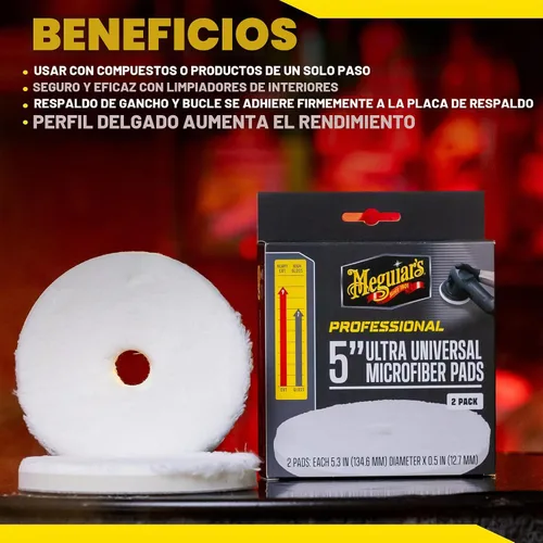 Vista 8 de Meguiar's Professional 5" Almohadilla de microfibra, 2 paquetes, 12/CV