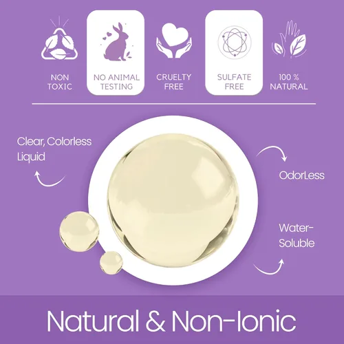 Vista 5 de Coco Glucósido orgánico (12 onzas / 12.0 fl oz) Tensioactivo natural no iónico, agente limpiador y espumante para cosméticos de bricolaje, cuidado
