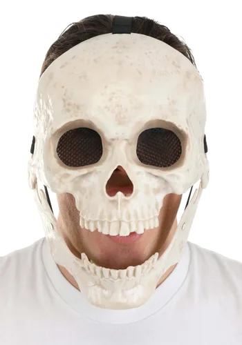 Vista 2 de Máscara de Mascota Calavera Brillante con Mandíbula Movible Multicolor