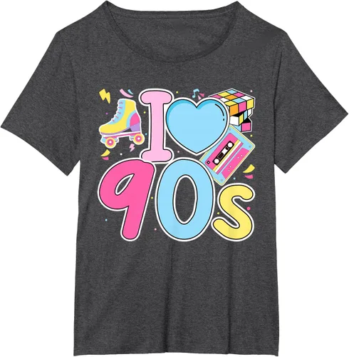 Vista 34 de I Love 90's Retro Style Nostalgia Vibe Funny 1990's Party T-Shirt Negro