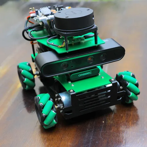Vista 8 de Yahboom Robot AI Python Programa ROS2 Robot con RPi 5 8GB Powered Robot Educativo AI Módulo de voz Mapeo Navegación 360° Movimiento