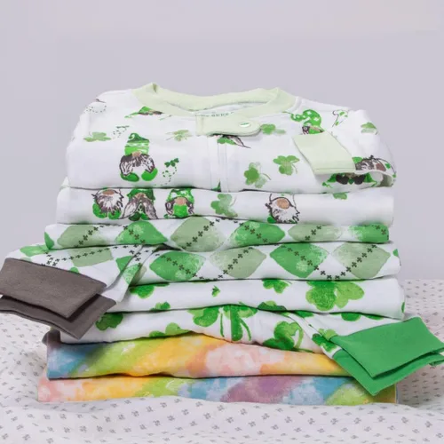 Vista 4 de Burt's Bees Baby - Pijama de una pieza (enterizo) de bebé de 100% algodón orgánico con cremallera frontal, para dormir