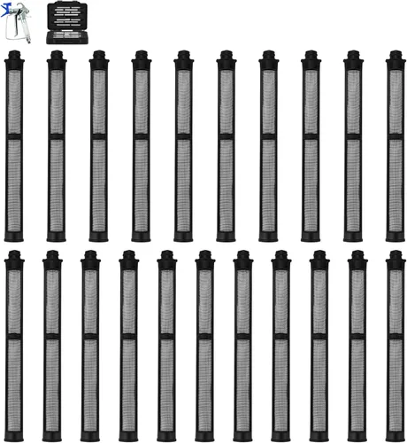 Vista 10 de Paquete de 10 filtros de pistola pulverizadora sin aire 287032 60 malla compatible con pistola rociadora Contratista II y FTx II, con una caja