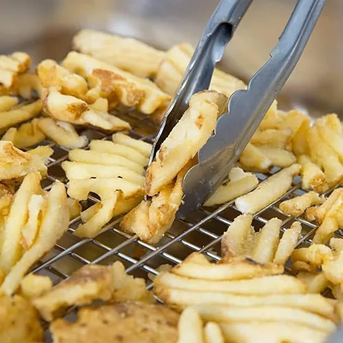 Vista 4 de WhopperOnline - Sartén redonda multiusos para asar, Roti Jali, Papad Jali, Chapati Grill, acero inoxidable plateado