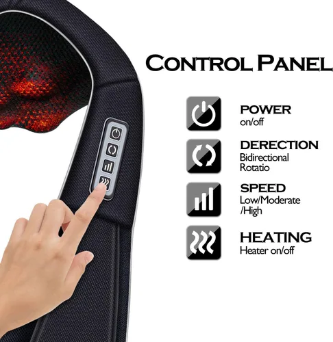 Vista 3 de Regalos de Navidad VIKTOR JURGEN para mujeres y hombres, masajeador Shiatsu de cuello y hombro con calor, masajeadores de recuperación deportiva