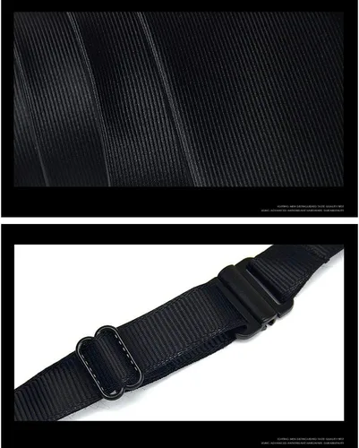 Vista 7 de Manoble Pajarita ajustable para hombre con alas de metal dorado, cadena de dos capas, corbatín, Negro