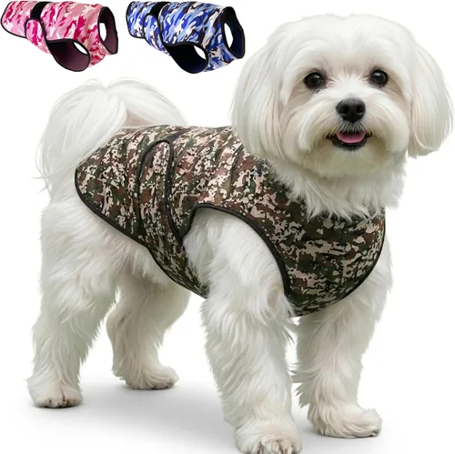 Vista 11 de Chaleco refrescante para perro, chaqueta de refrigeración de microfibra de 2 capas, azul, talla XS Longer cooling duration, balanced comfort, UV