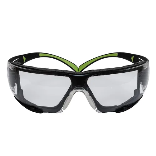 Vista 10 de 3M - Lentes de seguridad SecureFit, paquete de 20, ANSI Z87, antiarañazos y antivaho Scotchgard, lente ámbar, marco amarillo/negro, varillas