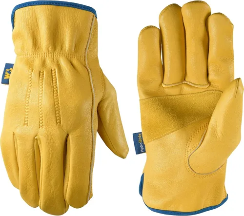 Vista 7 de Wells Lamont Guantes de trabajo de cuero HydraHyde sin cordones para hombre