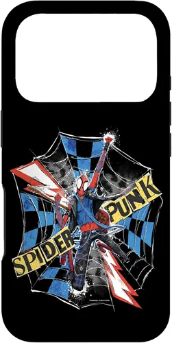 Vista 30 de Marvel Spider-Man: Across The Spider-Verse - Carcasa para iPhone 17, diseño de Spider-Punk