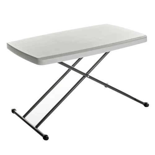 Vista 10 de Iceberg Mesa plegable personal pequeña para campamento, mesa de utilidad resistente, altura ajustable, carbón, 19.5 pulgadas de largo x 30 pulgadas