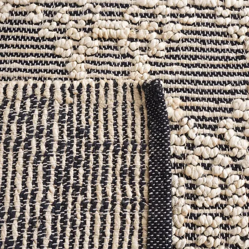 Vista 7 de SAFAVIEH Natural Fiber Collection NF383A - Alfombra de pasillo de 2 pies 3 pulgadas x 8 pies, color rubor y negro, tejido plano, diseño geométrico