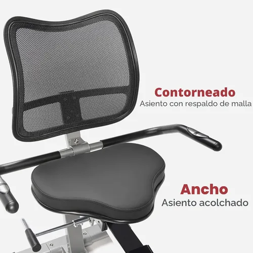 Vista 5 de Sunny Health & Fitness Elite Recumbent Cross Trainer y máquina elíptica con resistencia magnética de 12 niveles, asiento de fácil ajuste