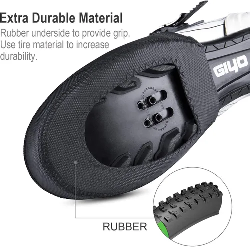 Vista 5 de CXWXC Fundas para dedos de ciclismo para hombres y mujeres, fundas para zapatos de ciclismo, impermeables, transpirables, para ciclismo, clima frío