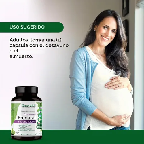 Vista 5 de Emerald Labs Prenatal 1-Daily Multi, 30 Cápsulas