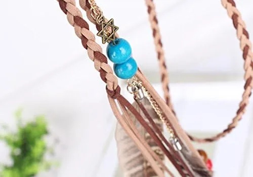 Vista 4 de Plumas Tocado Diadema boda Headwear Boho indio tribal Hippy disfraz